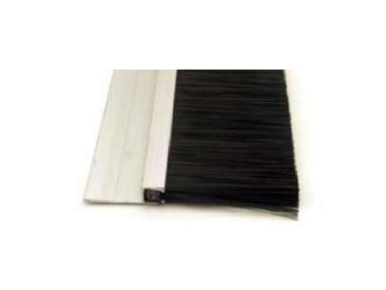 Flat door brush strip aluminium