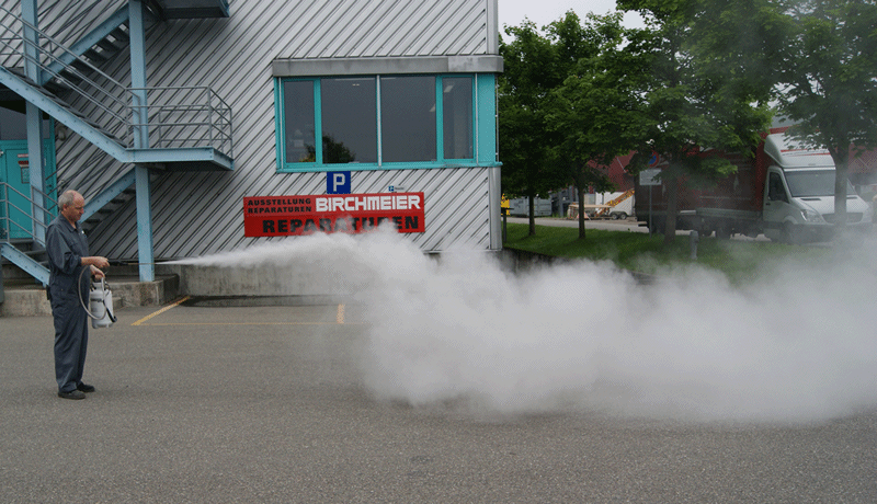 DR5 duster in use 2 - Owl Pest Control Products Ireland