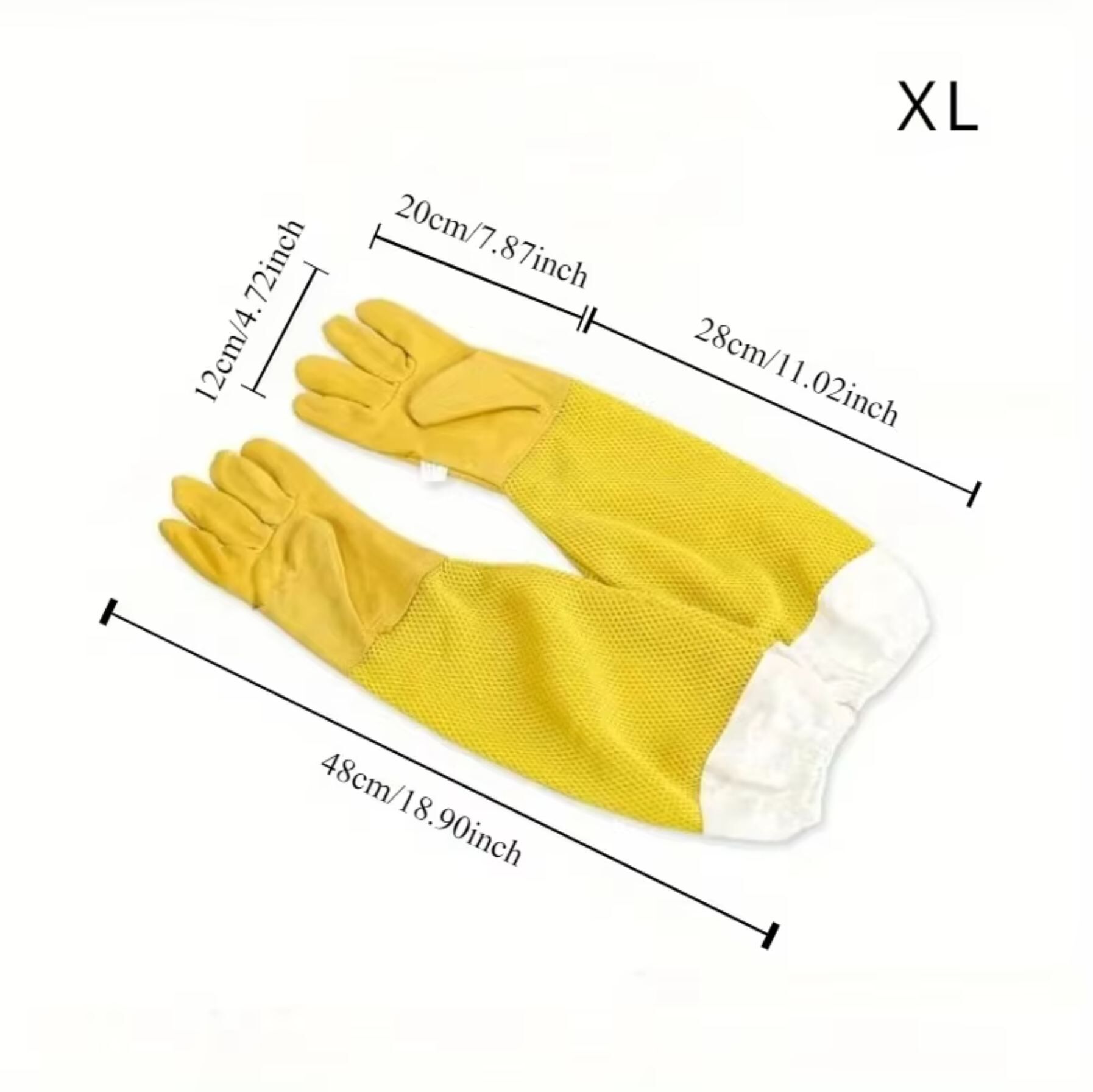 Leather Beekeeper Gloves Ventilated - XL