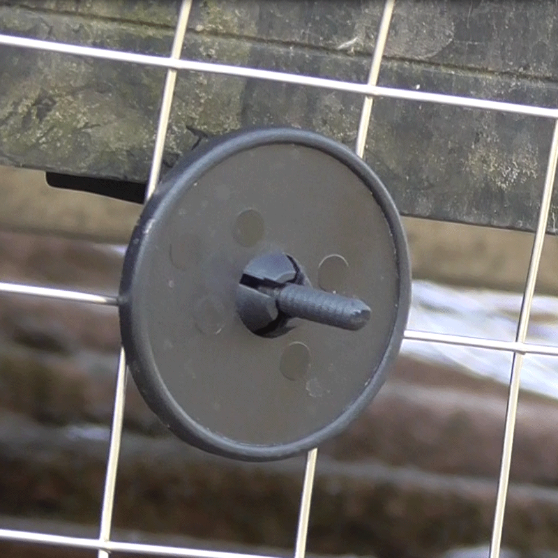 Solar Panel mesh fixing clip front view - Owl Pest Control Products Ireland