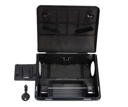 Plastic rodent bait station with wall bracket and key - Owl pest control Dublin