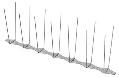 Narrow Pigeon spikes p14 Diagram - Owl Pest Control Dublin