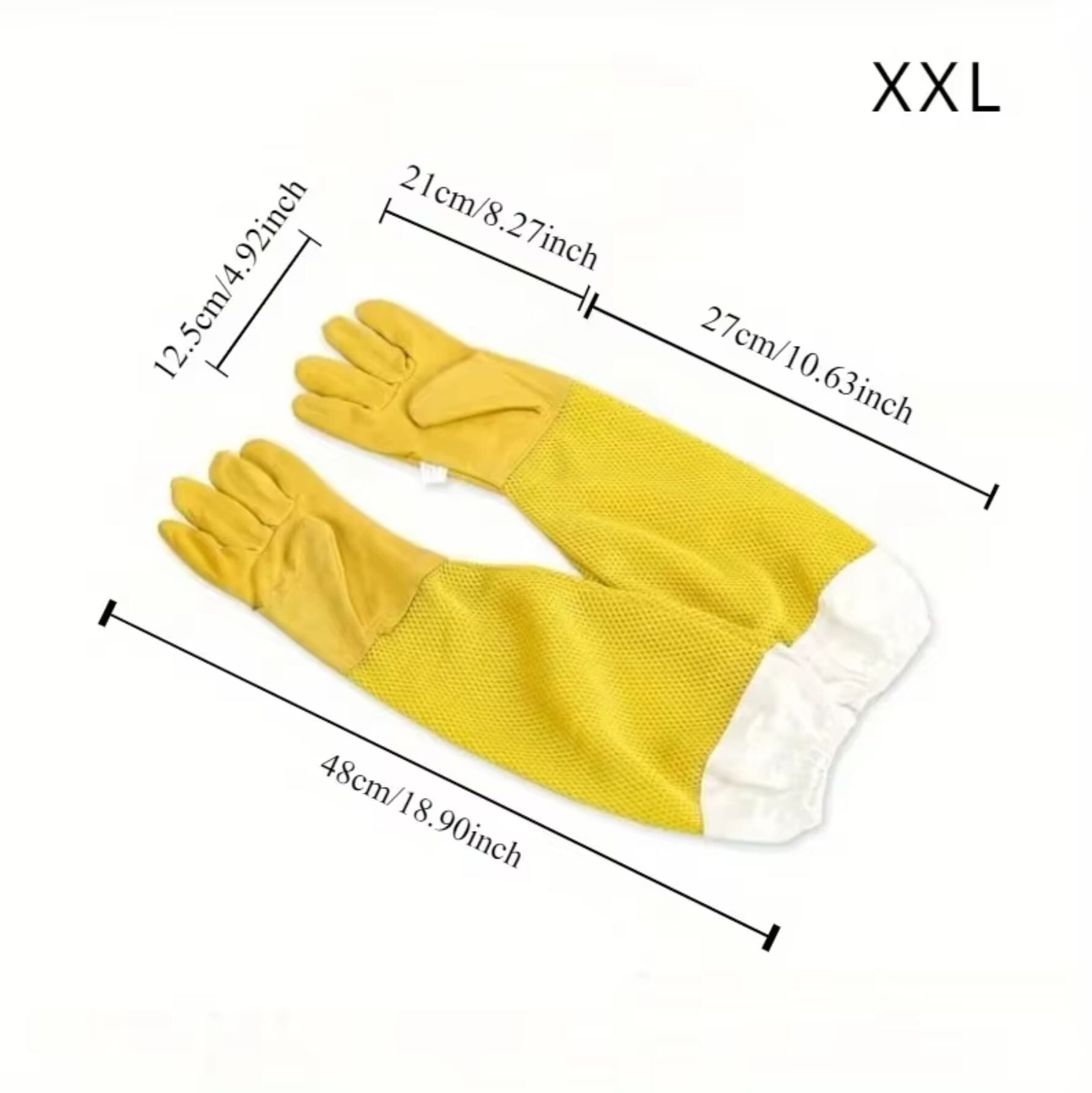 Leather Beekeeper Gloves Ventilated - XXL